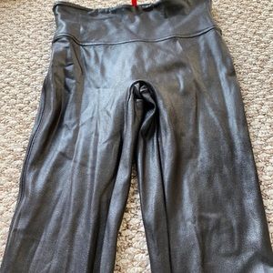 Spanx leather leggings. Petite size!